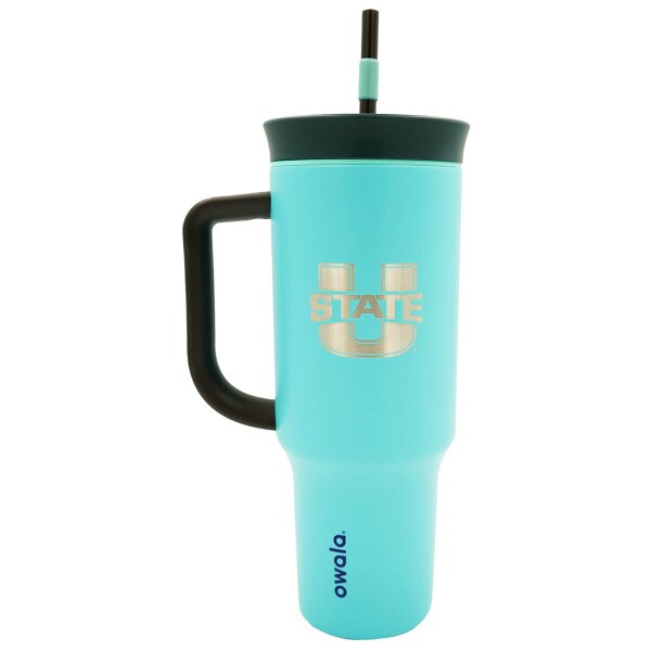 U-State Engraved 40oz Owala Tumbler Blue and Black